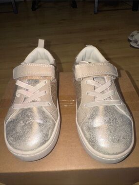 Carter's Iridescent Light Pink Toddler Sneakers with Hook-and-Loop